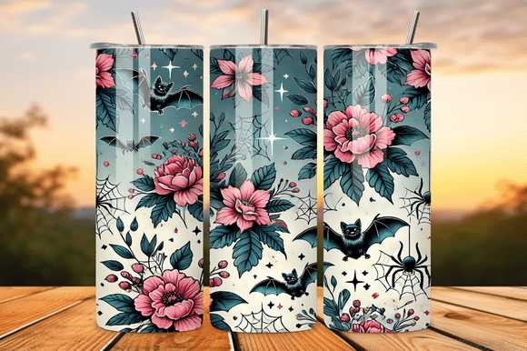 Download Cute Spooky Bats Pink Halloween Tumbler - Spooky bats Collection