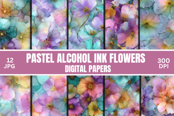 Download Pastel Alcohol Ink Flowers Backgrounds - Backgrounds Collection