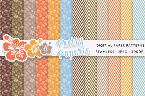 Download 12 Autumn Digital Paper Backgrounds - Backgrounds Collection