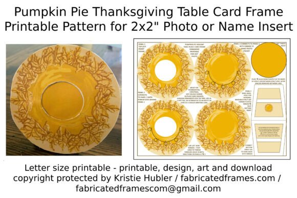 Download Pumpkin Pie Thanksgiving Name Card Frame - Name Collection