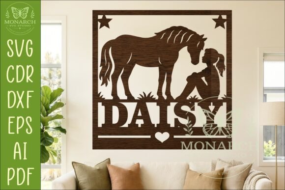 Download Personalized Horse Girl Name Sign SVG. - Premium Resources