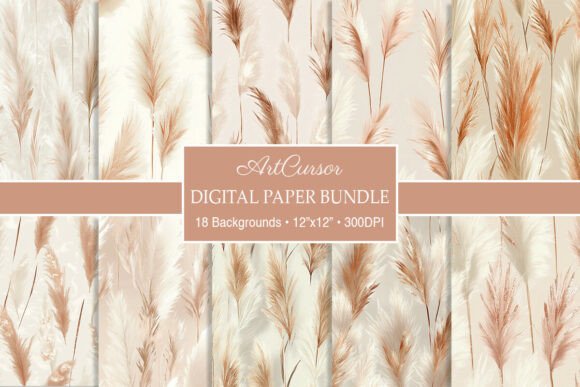Download Ivory Rose Boho Pampas Grass Backgrounds - Backgrounds Collection