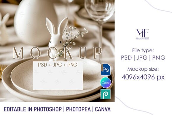 Download Easter Place Card Mockup Name Card&nbsp; - Name Collection