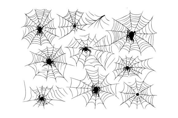 Download Spider Silhouettes, Cobwebs Vector Art - Premium Resources